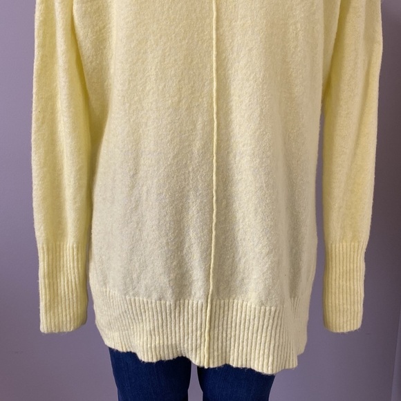 ATHLETA TRANSIT PULLOVER TURTLENECK SWEATER FRESH YELLOW Top SZ XS - Picture 8 of 12